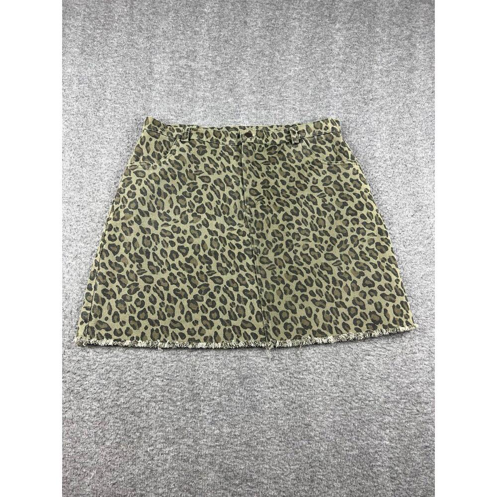 Leopard Print Mini Skirt by Paper Moon Size Large